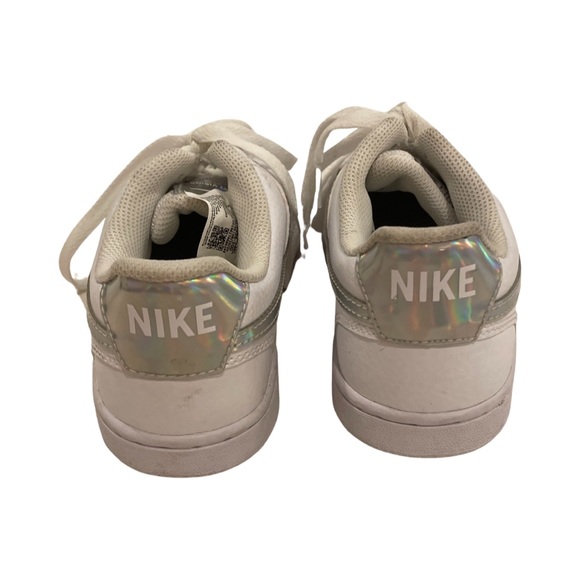 Nike Low Vision White Iridescent Tennis Shoes Size 7 - Picture 4 of 5